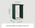 Kaminholzunterstand Hörmann EcoStar Elegant-V Typ 1 122,7 x 102,5 x 198,0 cm moosgrün – Bild 7