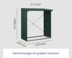Kaminholzunterstand Hörmann EcoStar Elegant-V Typ 2 181,4 x 102,5 x 198,0 cm moosgrün – Bild 13