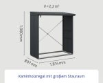 Kaminholzunterstand Hörmann EcoStar Elegant-V Typ 2 181,4 x 102,5 x 198,0 cm anthrazit – Bild 13