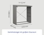 Kaminholzunterstand Hörmann EcoStar Elegant-V Typ 2 181,4 x 102,5 x 198,0 cm grau-aluminium – Bild 13