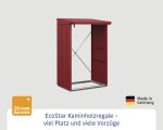 Kaminholzunterstand Hörmann EcoStar Trend-V Typ 1 122,7 x 102,5 x 198,0 cm purpurrot – Bild 4