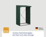 Kaminholzunterstand Hörmann EcoStar Trend-V Typ 1 122,7 x 102,5 x 198,0 cm moosgrün – Bild 3