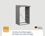 Kaminholzunterstand Hörmann EcoStar Trend-V Typ 1 122,7 x 102,5 x 198,0 cm grau-aluminium – Bild 3