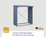 Kaminholzunterstand Hörmann EcoStar Trend-V Typ 2 181,4 x 102,5 x 198,0 cm taubenblau – Bild 3