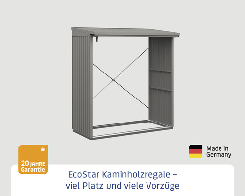 as.45116171.jpg Kaminholzunterstand Hörmann EcoStar Trend-V Typ 2 181,4 x 102,5 x 198,0 cm grau-aluminium – Bild 3