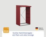 Kaminholzunterstand Hörmann EcoStar Elegant-V Typ 1 122,7 x 102,5 x 198,0 cm purpurrot – Bild 3