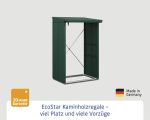 Kaminholzunterstand Hörmann EcoStar Elegant-V Typ 1 122,7 x 102,5 x 198,0 cm moosgrün – Bild 3