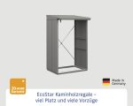 Kaminholzunterstand Hörmann EcoStar Elegant-V Typ 1 122,7 x 102,5 x 198,0 cm grau-aluminium – Bild 3