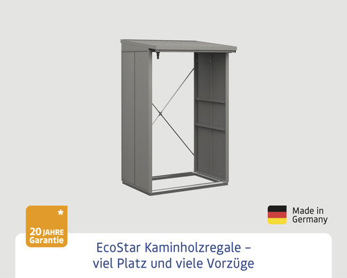 as.45116204.jpg Kaminholzunterstand Hörmann EcoStar Elegant-V Typ 1 122,7 x 102,5 x 198,0 cm grau-aluminium – Bild 3