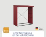 Kaminholzunterstand Hörmann EcoStar Elegant-V Typ 2 181,4 x 102,5 x 198,0 cm purpurrot – Bild 3