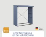 Kaminholzunterstand Hörmann EcoStar Elegant-V Typ 2 181,4 x 102,5 x 198,0 cm taubenblau – Bild 3