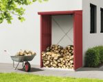 Kaminholzunterstand Hörmann EcoStar Trend-V Typ 1 122,7 x 102,5 x 198,0 cm purpurrot