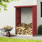 Kaminholzunterstand Hörmann EcoStar Trend-V Typ 1 122,7 x 102,5 x 198,0 cm purpurrot