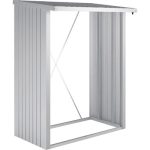 Kaminholzunterstand Biohort WoodStock 150 157 x 102 x 199 cm silber-metallic