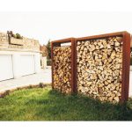 Kaminholzunterstand Variante 1 80 x 220 cm, rost