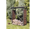 Kaminholzunterstand aus Weide 140 x 57 x 195/210 cm