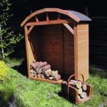 Kaminholzunterstand promadino Teterow 163 x 78 x 181 cm braun
