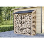 Kaminholzunterstand Karibu 165,2 x 60,4 x 184,4 cm natur