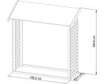 Kaminholzunterstand Karibu 165,2 x 60,4 x 184,4 cm natur – Bild 3