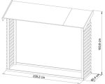 Kaminholzunterstand Karibu 226,2 x 60,4 x 183,8 cm natur – Bild 3