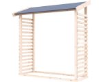 Kaminholzunterstand Karibu 165,2 x 60,4 x 184,4 cm natur – Bild 2