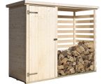Kaminholzunterstand weka Brennholzlager 663 inkl. Geräteraum 240x90 cm natur – Bild 2