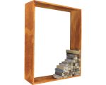 Kaminholzunterstand Palatino Corten 150 x 40 x 180 cm braun