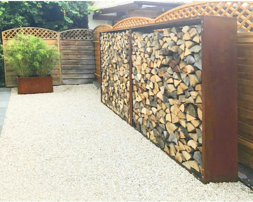 as.61078422.jpg Kaminholzunterstand Palatino Corten 150 x 40 x 180 cm braun – Bild 3