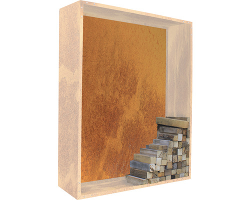 as.61287240.jpg Kaminholzunterstand Palatino Corten mit Rückwand 150 x 40 x 180 cm braun – Bild 2