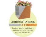 Kaminholzunterstand Palatino Corten mit Rückwand 150 x 40 x 180 cm braun – Bild 6