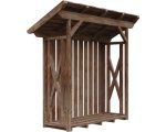 Kaminholzunterstand SKAN HOLZ Lars 1 190 x 70 x 234 cm nussbaum – Bild 2