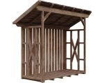 Kaminholzunterstand SKAN HOLZ Lars 2 240 x 100 x 247 cm nussbaum – Bild 2