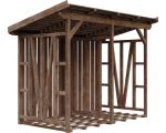 Kaminholzunterstand SKAN HOLZ Max 1 260 x 140 x 229 cm nussbaum – Bild 2
