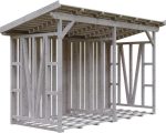 Kaminholzunterstand SKAN HOLZ Max 2 330 x 140 x 229 cm natur – Bild 2