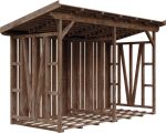 Kaminholzunterstand SKAN HOLZ Max 2 330 x 140 x 229 cm nussbaum – Bild 2