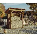 Kaminholzunterstand SKAN HOLZ Lars 1 190 x 70 x 234 cm nussbaum