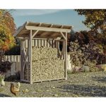 Kaminholzunterstand SKAN HOLZ Lars 1 190 x 70 x 234 cm natur