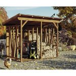 Kaminholzunterstand SKAN HOLZ Max 1 260 x 140 x 229 cm nussbaum