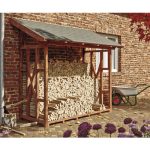 Kaminholzunterstand SKAN HOLZ Paul 2 240 x 100 x 243 cm nussbaum