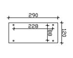 Kaminholzunterstand SKAN HOLZ Lars 2 240 x 100 x 247 cm nussbaum – Bild 4