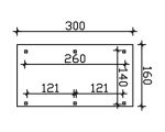 Kaminholzunterstand SKAN HOLZ Max 1 260 x 140 x 229 cm nussbaum – Bild 3