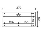 Kaminholzunterstand SKAN HOLZ Max 2 330 x 140 x 229 cm natur – Bild 4
