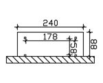 Kaminholzunterstand SKAN HOLZ Paul 1 190 x 70 x 229 cm natur – Bild 3