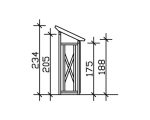 Kaminholzunterstand SKAN HOLZ Lars 1 190 x 70 x 234 cm natur – Bild 3