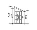 Kaminholzunterstand SKAN HOLZ Lars 2 240 x 100 x 247 cm nussbaum – Bild 3