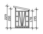 Kaminholzunterstand SKAN HOLZ Max 2 330 x 140 x 229 cm natur – Bild 3