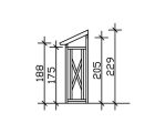Kaminholzunterstand SKAN HOLZ Paul 1 190 x 70 x 229 cm natur – Bild 4