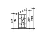 Kaminholzunterstand SKAN HOLZ Paul 2 240 x 100 x 243 cm natur – Bild 4