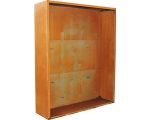 Kaminholzunterstand Palatino Corten mit Rückwand 150 x 40 x 180 cm braun