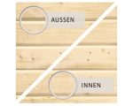 Kaminholzunterstand Karibu mit Abstellraum, inkl. selbstklebende Dachfolie 260 x 92 x 188 cm natur – Bild 4
